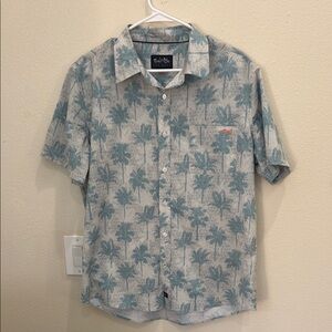Salt Life Casual Blue and Gray Button Down Shirt